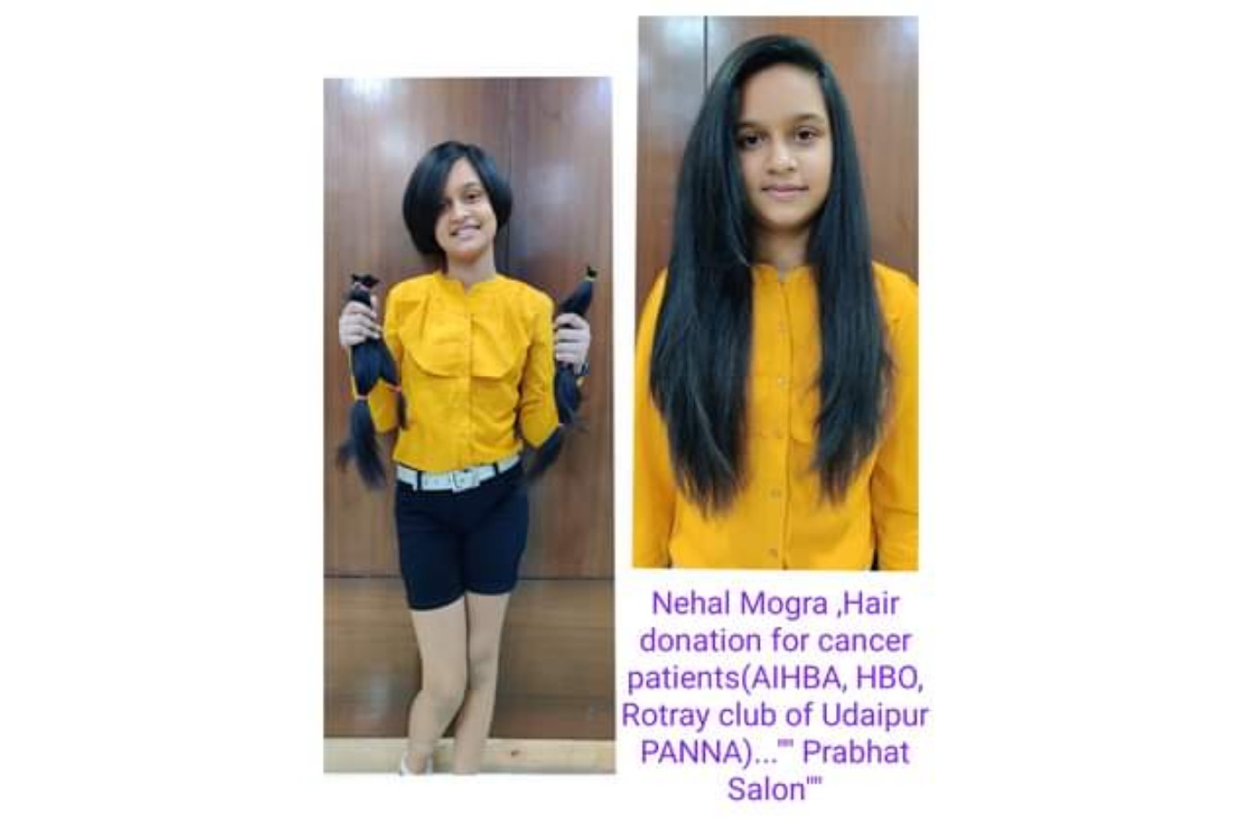 National Hair Donation Day celebrated by Prabhat Salon on March 7