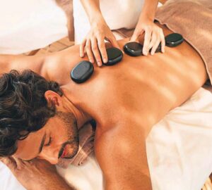 Men warm up to massages and facials