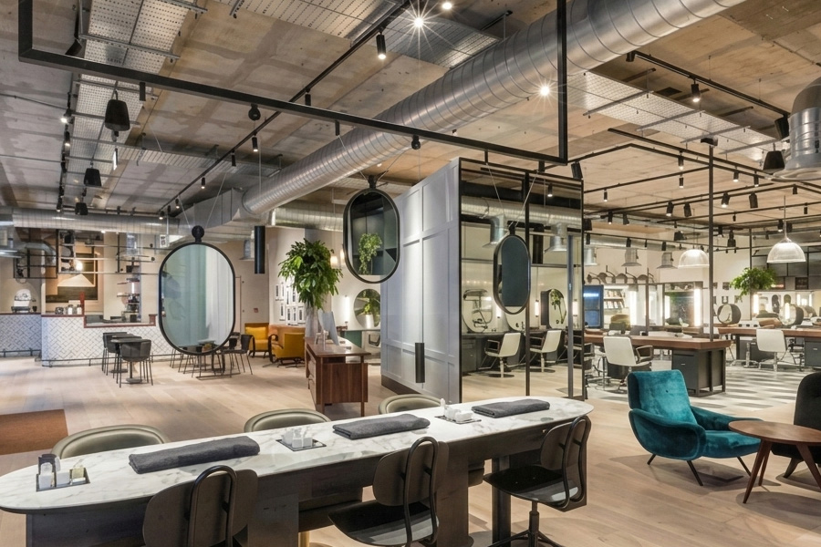 Minimalist Luxury Salon Interior 