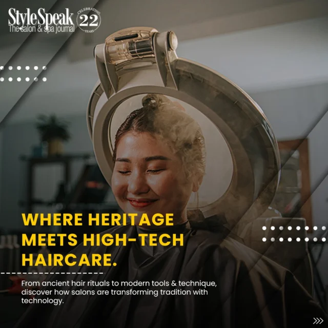 Tradition and technology unite as salons embrace ancient rituals enhanced by modern tools for results that resonate with today’s clients. 
🔗Read the full article StyleSpeak.com

#StyleSpeak #HaircareInnovation #ModernSalon #AyurvedaMeetsTech #SalonTrends
